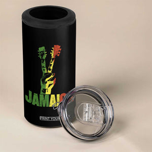 Jamaica One Love Reggae Music 4 in 1 Can Cooler Tumbler Rasta Peace Hand Guitar TS11 Print Your Wear