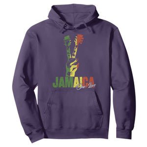 Jamaica One Love Reggae Music Hoodie Rasta Peace Hand Guitar TS11 Purple Print Your Wear