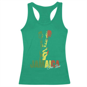 Jamaica One Love Reggae Music Racerback Tank Top Rasta Peace Hand Guitar TS11 Irish Green Print Your Wear