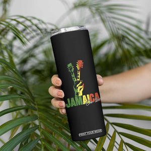 Jamaica One Love Reggae Music Skinny Tumbler Rasta Peace Hand Guitar TS11 Print Your Wear
