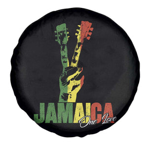 Jamaica One Love Reggae Music Spare Tire Cover Rasta Peace Hand Guitar TS11 Print Your Wear
