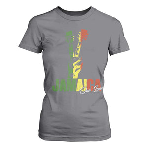 Jamaica One Love Reggae Music T Shirt For Women Rasta Peace Hand Guitar TS11 Charcoal Print Your Wear