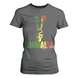 Jamaica One Love Reggae Music T Shirt For Women Rasta Peace Hand Guitar TS11 Dark Heather Print Your Wear