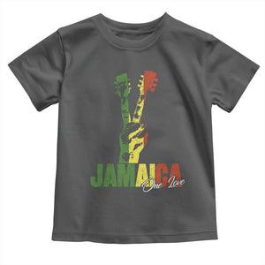 Jamaica One Love Reggae Music Toddler T Shirt Rasta Peace Hand Guitar TS11 Dark Heather Print Your Wear