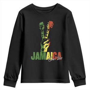 Jamaica One Love Reggae Music Youth Sweatshirt Rasta Peace Hand Guitar TS11 Black Print Your Wear