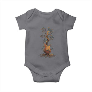 Nature Guitar Tree of Life Guitarist Artistic Roots Baby Onesie TS11 Charcoal Print Your Wear