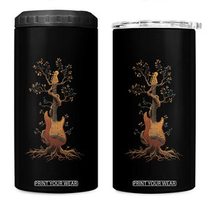 Nature Guitar Tree of Life Guitarist Artistic Roots 4 in 1 Can Cooler Tumbler TS11 One Size: 16 oz Black Print Your Wear