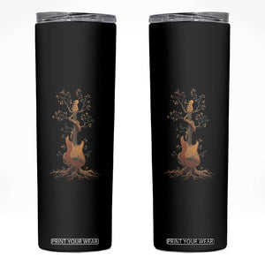 Nature Guitar Tree of Life Guitarist Artistic Roots Skinny Tumbler TS11 Black Print Your Wear