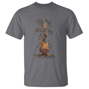 Nature Guitar Tree of Life Guitarist Artistic Roots T Shirt TS11 Charcoal Print Your Wear