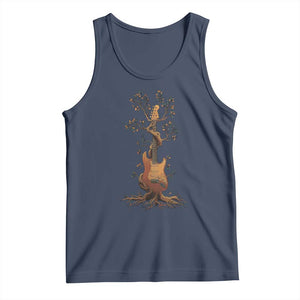 Nature Guitar Tree of Life Guitarist Artistic Roots Tank Top TS11 Navy Print Your Wear