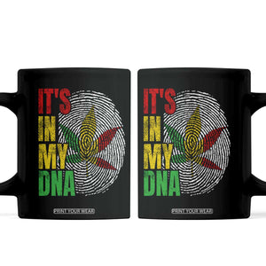 Funny Jamaica Rasta Cannabis Weed Coffee Mug Its In My DNA TS11 Black Print Your Wear