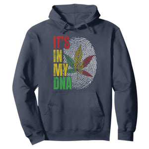 Funny Jamaica Rasta Cannabis Weed Hoodie Its In My DNA TS11 Navy Print Your Wear