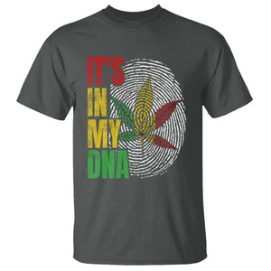 Funny Jamaica Rasta Cannabis Weed T Shirt Its In My DNA TS11 Dark Heather Print Your Wear