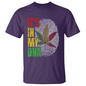 Funny Jamaica Rasta Cannabis Weed T Shirt Its In My DNA TS11 Purple Print Your Wear