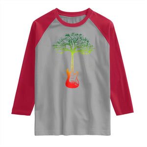 Reggae Music Guitar Rastafarian Roots Rasta Jamaican Raglan Shirt TS11 Sport Gray Red Print Your Wear