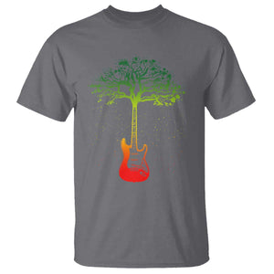Reggae Music Guitar Rastafarian Roots Rasta Jamaican T Shirt TS11 Charcoal Print Your Wear