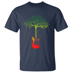 Reggae Music Guitar Rastafarian Roots Rasta Jamaican T Shirt TS11 Navy Print Your Wear