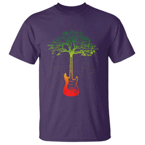 Reggae Music Guitar Rastafarian Roots Rasta Jamaican T Shirt TS11 Purple Print Your Wear