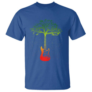 Reggae Music Guitar Rastafarian Roots Rasta Jamaican T Shirt TS11 Royal Blue Print Your Wear