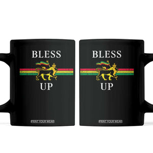 Bless Up Coffee Mug Rastafari Lion Of Judah Reggae Music TS11 Black Print Your Wear