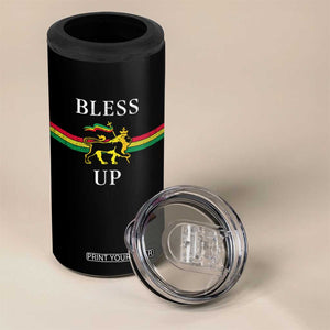 Bless Up 4 in 1 Can Cooler Tumbler Rastafari Lion Of Judah Reggae Music TS11 Print Your Wear