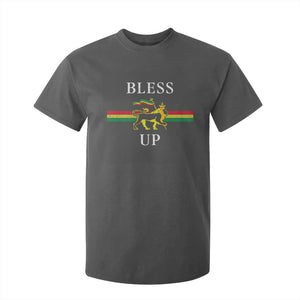 Bless Up T Shirt For Kid Rastafari Lion Of Judah Reggae Music TS11 Dark Heather Print Your Wear