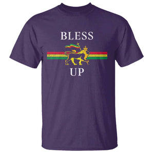 Bless Up T Shirt Rastafari Lion Of Judah Reggae Music TS11 Purple Print Your Wear