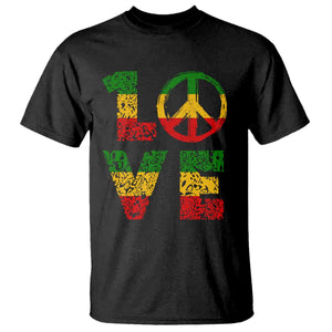 One Love Jamaica T Shirt Reggae Music Peace Sign Rastafarian TS11 Black Print Your Wear