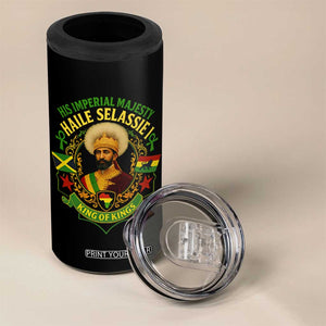 Haile Selassie 4 in 1 Can Cooler Tumbler King Of Kings His Imperial Majesty Rastafari Flag TS11 Print Your Wear