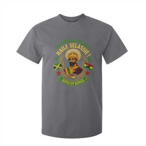 Haile Selassie T Shirt For Kid King Of Kings His Imperial Majesty Rastafari Flag TS11 Charcoal Print Your Wear