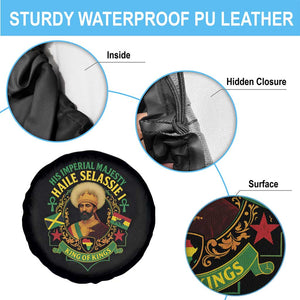 Haile Selassie Spare Tire Cover King Of Kings His Imperial Majesty Rastafari Flag TS11 Print Your Wear