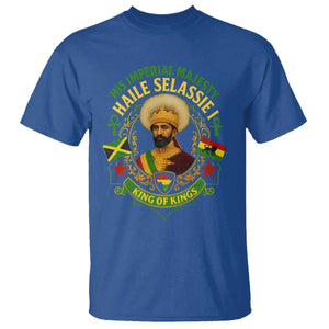 Haile Selassie T Shirt King Of Kings His Imperial Majesty Rastafari Flag TS11 Royal Blue Print Your Wear