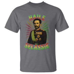 Emperor Haile Selassie T Shirt Ras Tafari His Imperial Majesty Jamaican TS11 Charcoal Print Your Wear
