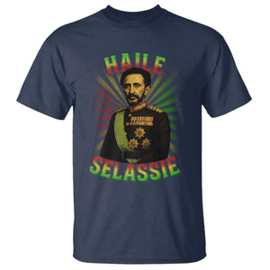 Emperor Haile Selassie T Shirt Ras Tafari His Imperial Majesty Jamaican TS11 Navy Print Your Wear