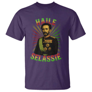 Emperor Haile Selassie T Shirt Ras Tafari His Imperial Majesty Jamaican TS11 Purple Print Your Wear