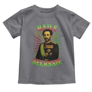 Emperor Haile Selassie Toddler T Shirt Ras Tafari His Imperial Majesty Jamaican TS11 Charcoal Print Your Wear