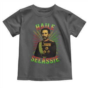 Emperor Haile Selassie Toddler T Shirt Ras Tafari His Imperial Majesty Jamaican TS11 Dark Heather Print Your Wear