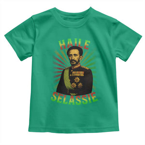 Emperor Haile Selassie Toddler T Shirt Ras Tafari His Imperial Majesty Jamaican TS11 Irish Green Print Your Wear