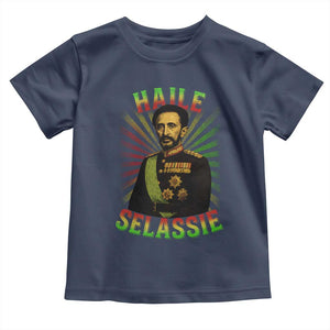 Emperor Haile Selassie Toddler T Shirt Ras Tafari His Imperial Majesty Jamaican TS11 Navy Print Your Wear