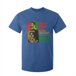 Haile Selassie Quotes T Shirt For Kid Until The Philosophy Which Holds One Race Speech War TS11 Royal Blue Print Your Wear
