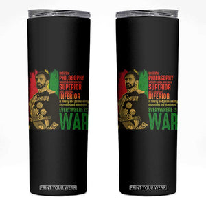 Haile Selassie Quotes Skinny Tumbler Until The Philosophy Which Holds One Race Speech War TS11 Black Print Your Wear
