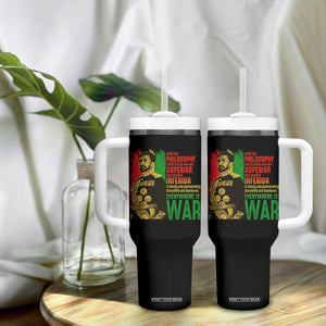 Haile Selassie Quotes Tumbler With Handle Until The Philosophy Which Holds One Race Speech War TS11 Print Your Wear