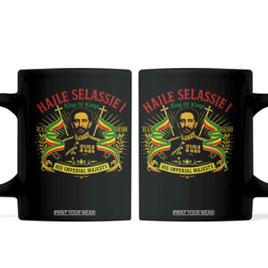Haile Selassie Coffee Mug Ras Tafari King Of Kings His Imperial Majesty TS11 Black Print Your Wear