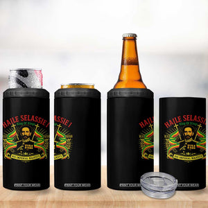 Haile Selassie 4 in 1 Can Cooler Tumbler Ras Tafari King Of Kings His Imperial Majesty TS11 Print Your Wear