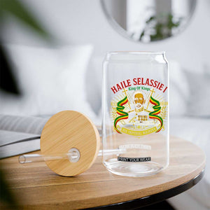 Haile Selassie Glass Can Ras Tafari King Of Kings His Imperial Majesty TS11 Print Your Wear