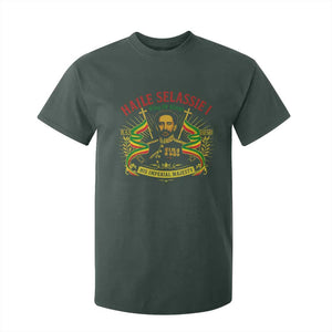 Haile Selassie T Shirt For Kid Ras Tafari King Of Kings His Imperial Majesty TS11 Dark Forest Green Print Your Wear