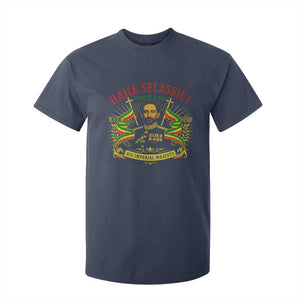 Haile Selassie T Shirt For Kid Ras Tafari King Of Kings His Imperial Majesty TS11 Navy Print Your Wear
