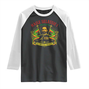 Haile Selassie Raglan Shirt Ras Tafari King Of Kings His Imperial Majesty TS11 Black White Print Your Wear