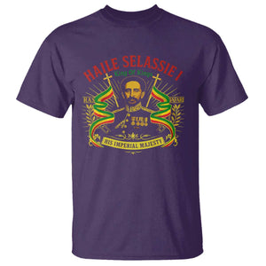 Haile Selassie T Shirt Ras Tafari King Of Kings His Imperial Majesty TS11 Purple Print Your Wear