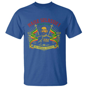 Haile Selassie T Shirt Ras Tafari King Of Kings His Imperial Majesty TS11 Royal Blue Print Your Wear
